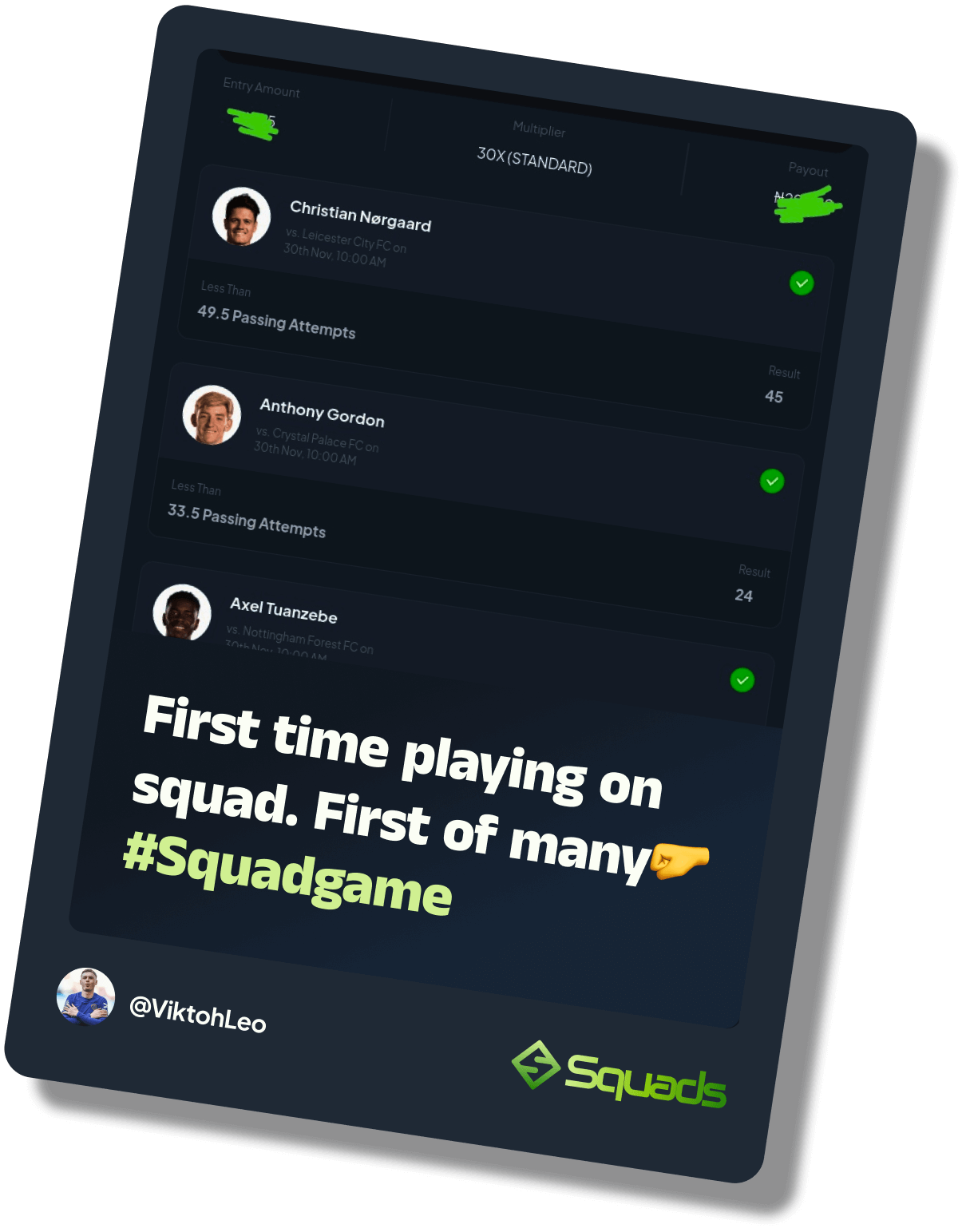 First time playing on squads.